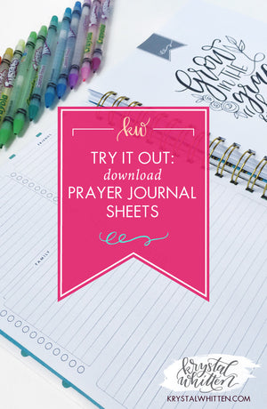 Try it Out: Download The Lettering Prayer Journal Prayer Sheets