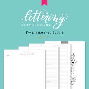 Lettering Prayer Journal Try It Out