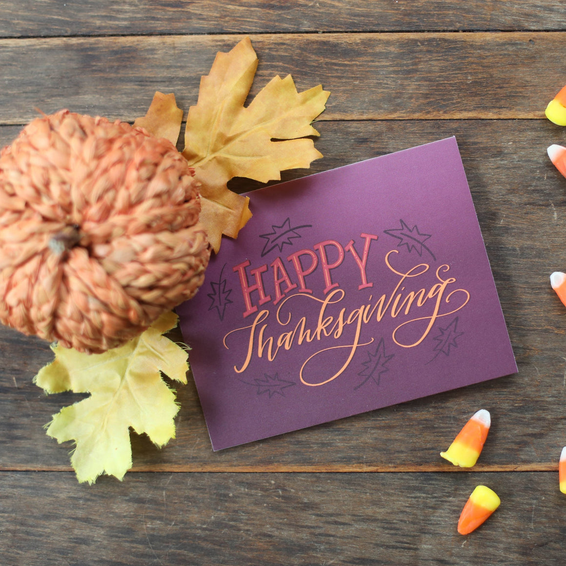"Happy Thanksgiving" card
