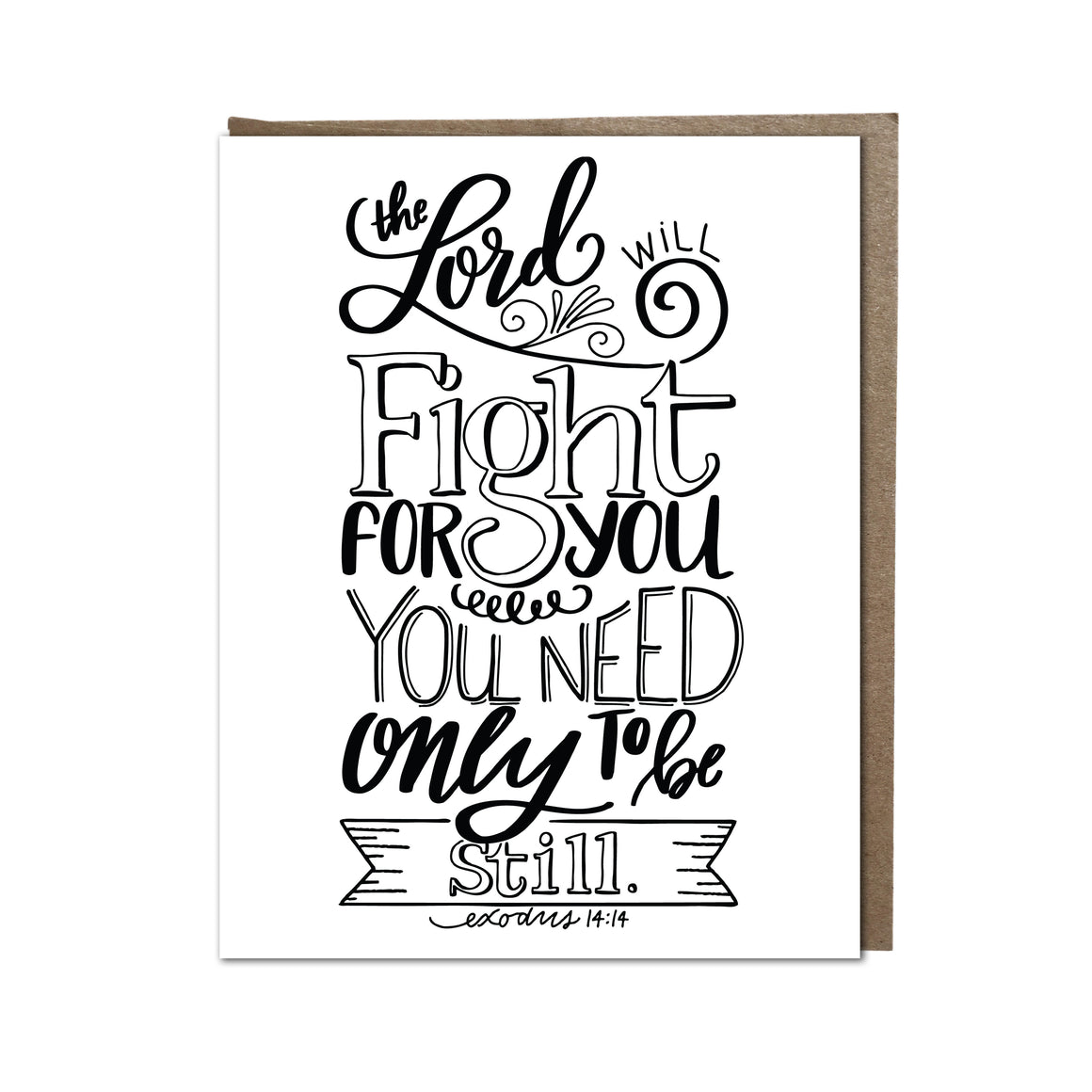 "The Lord Will Fight For You" card