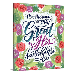 "Great is His Faithfulness" [art print or canvas]