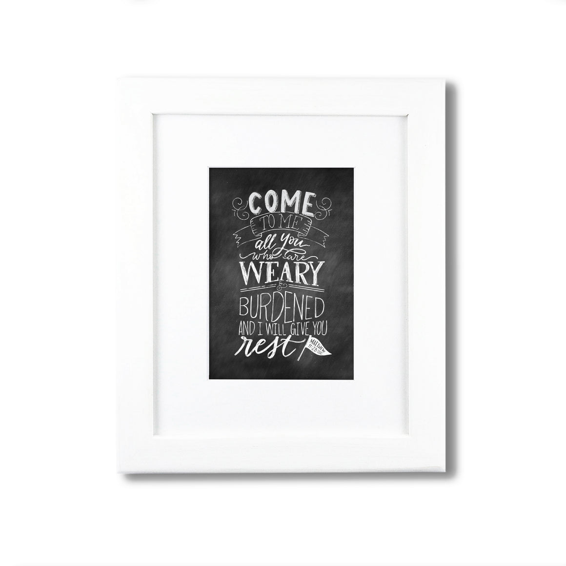 "Come to Me...and Rest" scripture art print