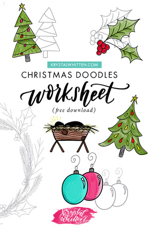 Christmas Doodles Worksheet