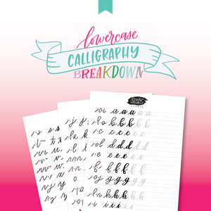Lowercase Calligraphy Worksheets