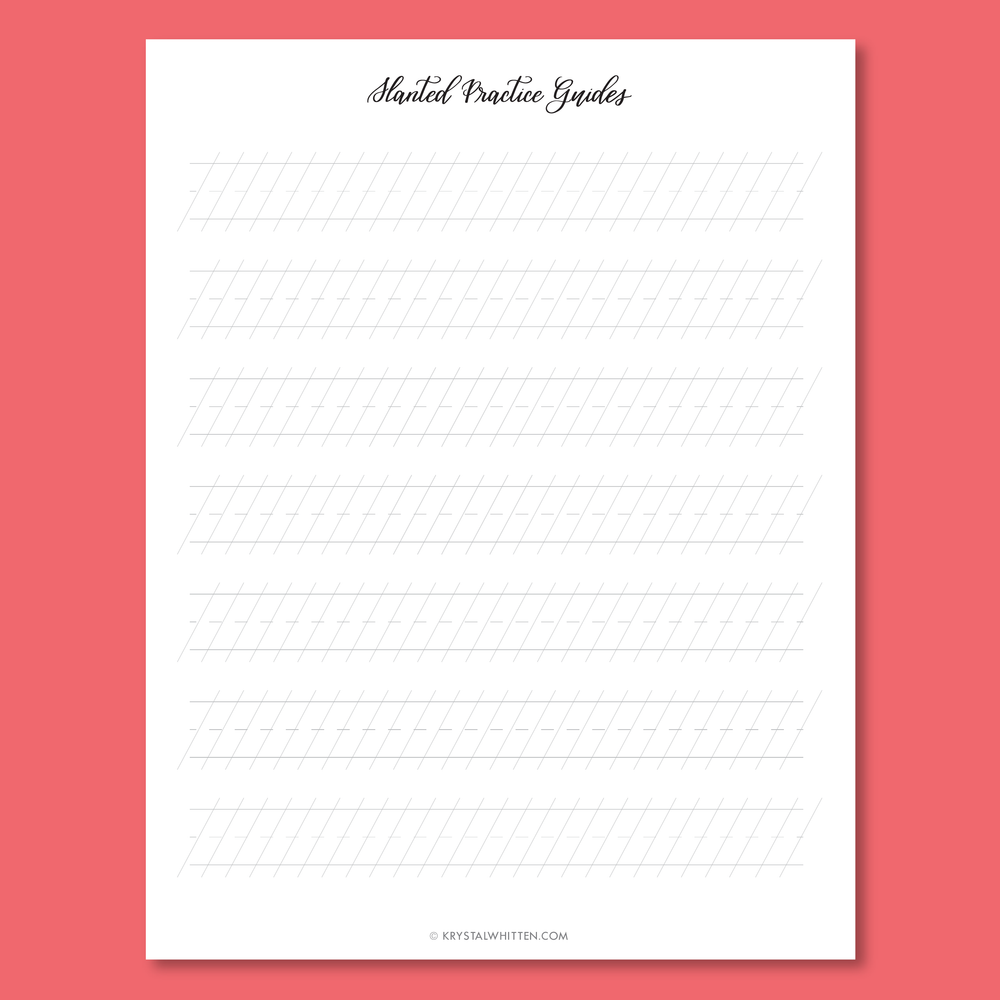 Slanted Practice Guides - Krystal Whitten Studio