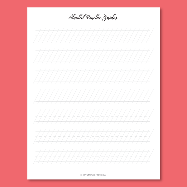 Slanted Practice Guides - Krystal Whitten Studio