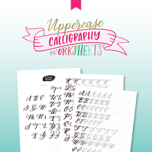 Uppercase Calligraphy Worksheets