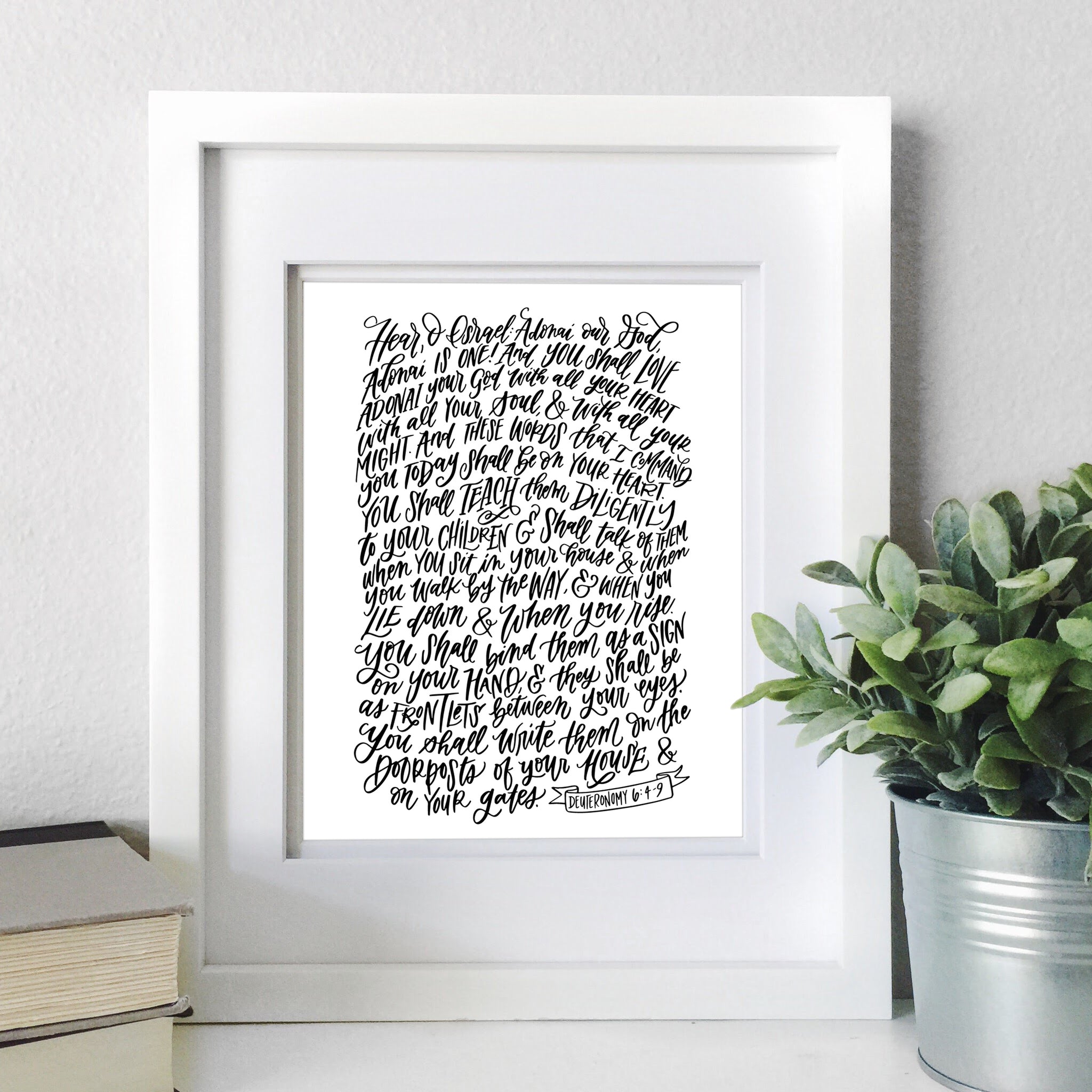 Scripted Faith Shema (Deuteronomy 6:4-9) art print - Krystal Whitten Studio