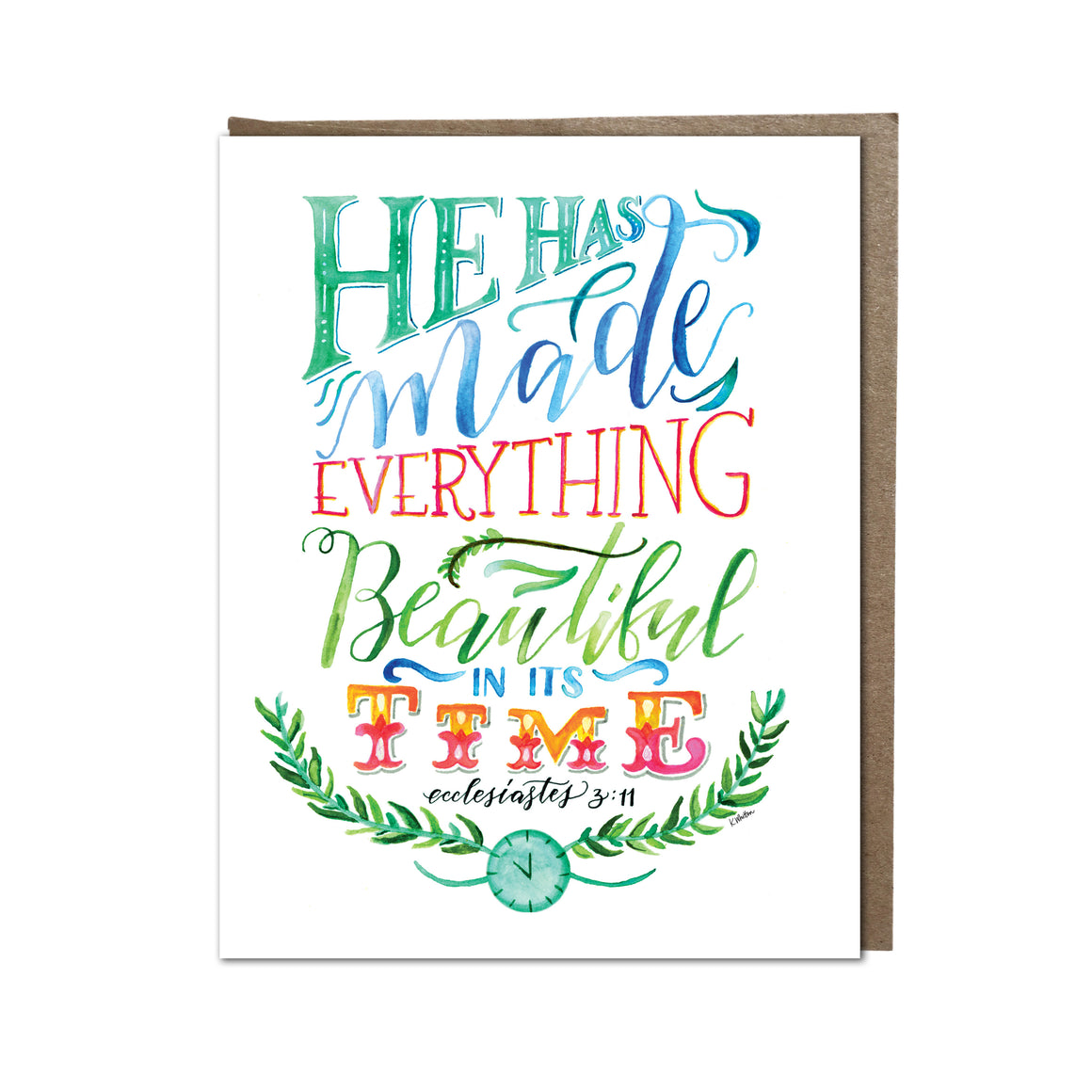 "Beautiful in Time" card