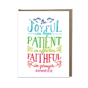 "Be Faithful in Prayer" scripture art print