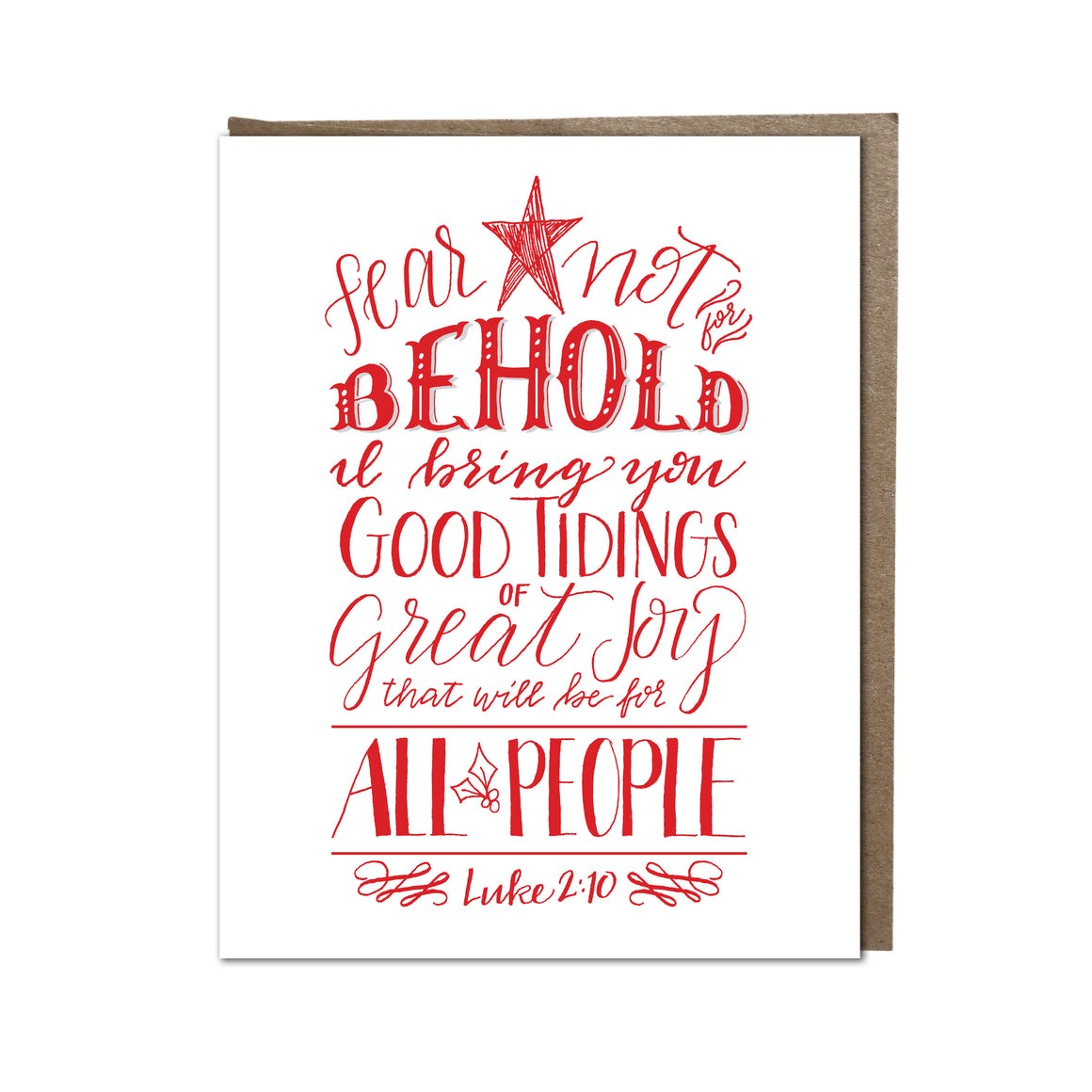 "Good Tidings of Great Joy" card
