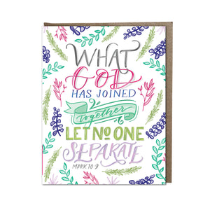 "Let No One Separate" card