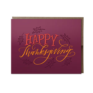 "Happy Thanksgiving" card