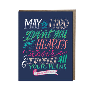 "May God Grant You Your Heart's Desire" card