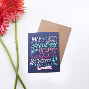 "May God Grant You Your Heart's Desire" card