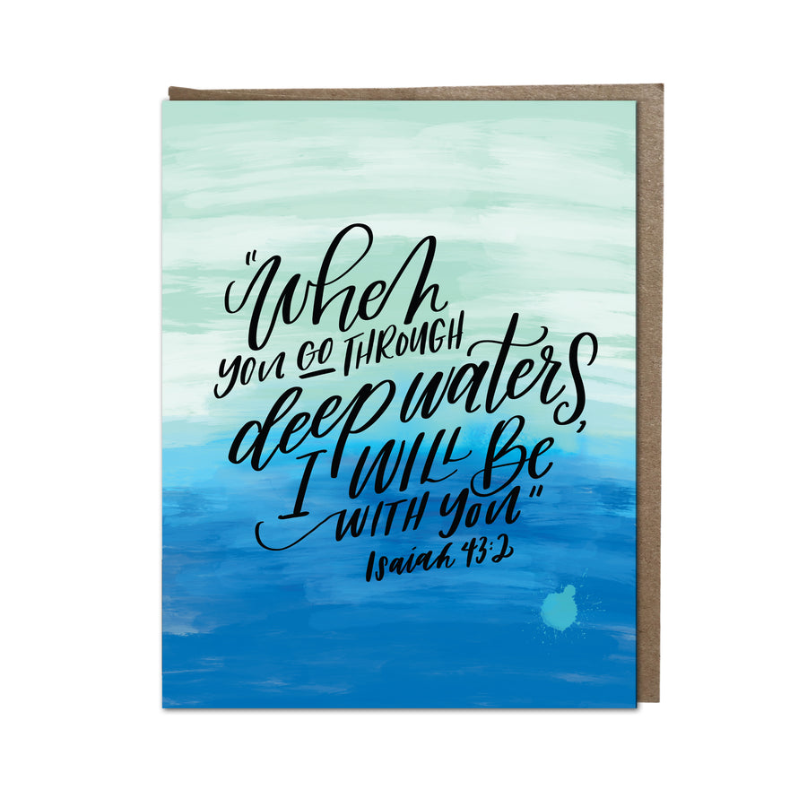 "When You Go Through Deep Waters" card