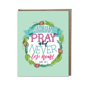 "Always Pray" greeting card