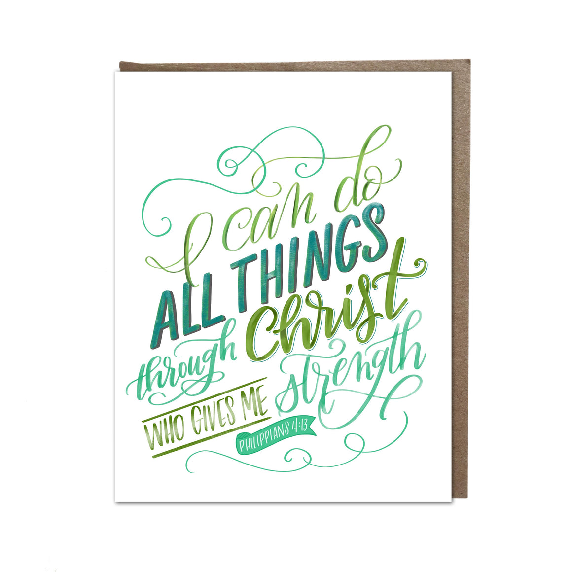 "I can do all things through Christ" card