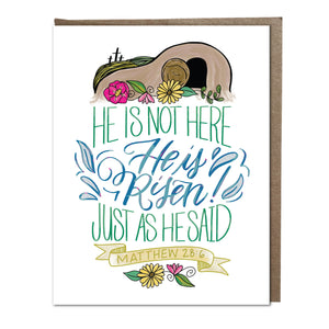 "He is Not Here, He is Risen" card