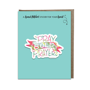 "Pray Bold Prayers" sticker card