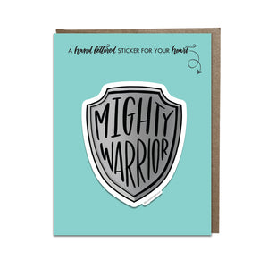 "Mighty Warrior" sticker card