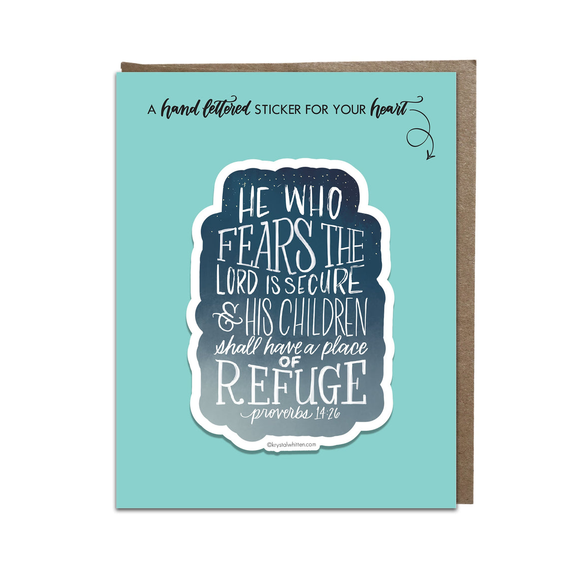 "He Who Fears the Lord" sticker card