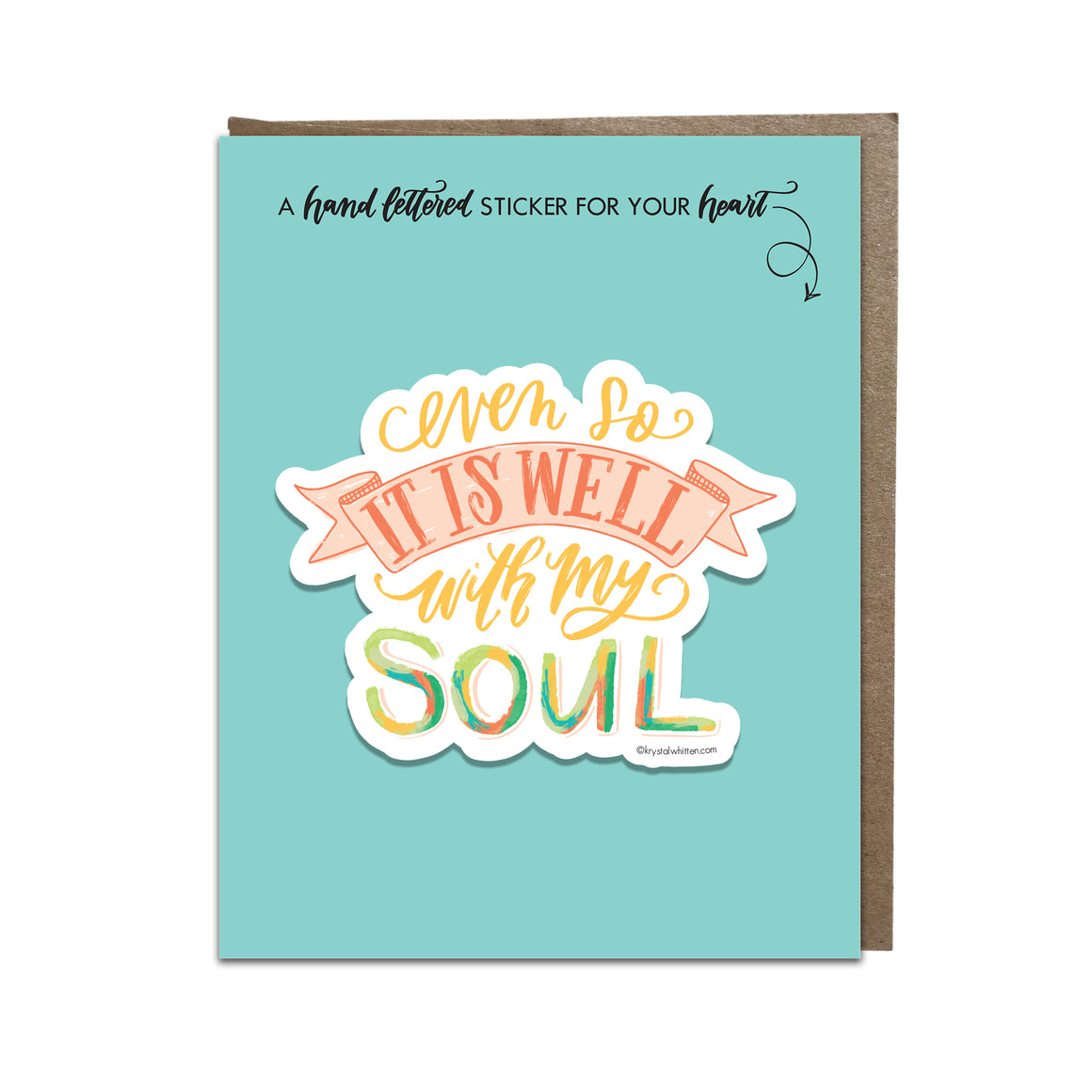 "It Is Well" sticker card