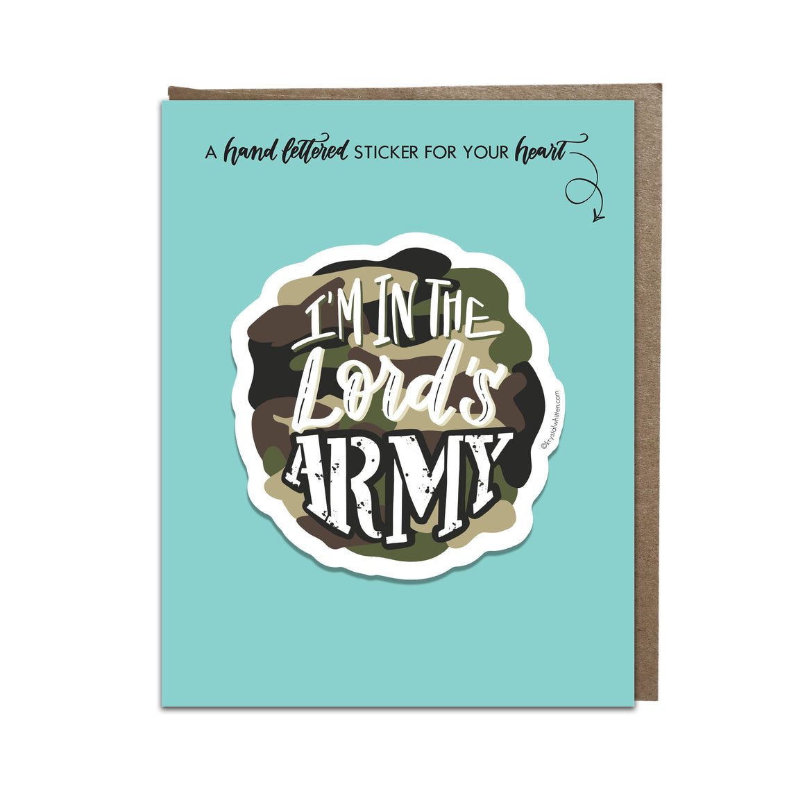 "Lord's Army" sticker card