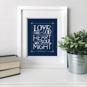 "Love the Lord" scripture art print