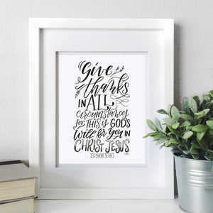 "In All Circumstances" scripture art print