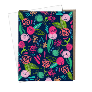 Midnight Floral Flat Notes