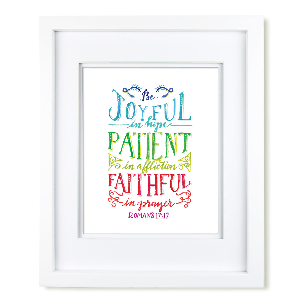 "Be Faithful in Prayer" scripture art print