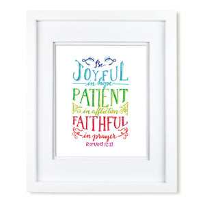 "Be...Faithful in Prayer" card