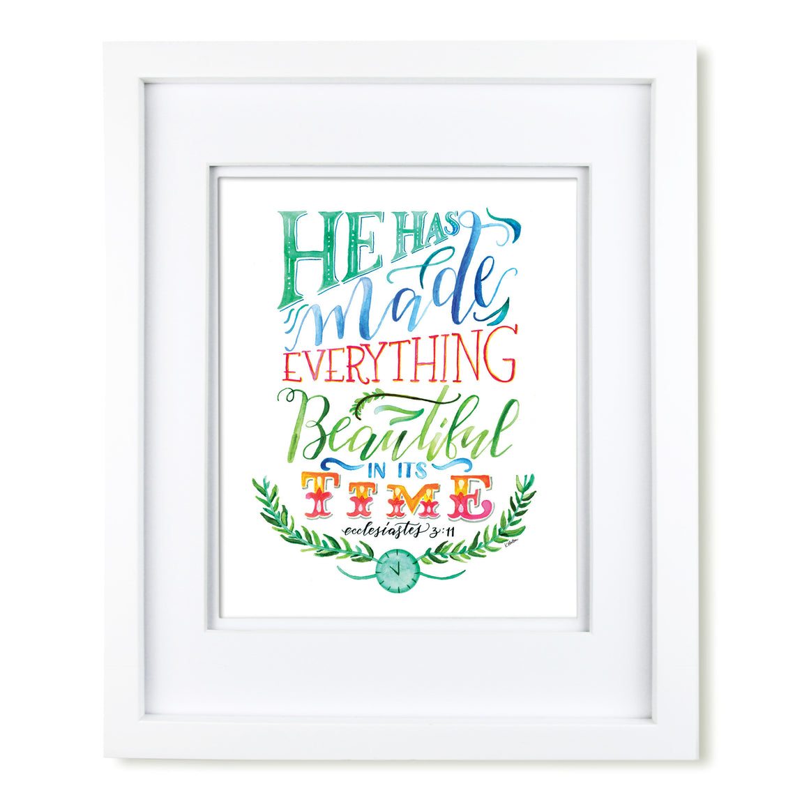 "Beautiful in its Time" scripture art print