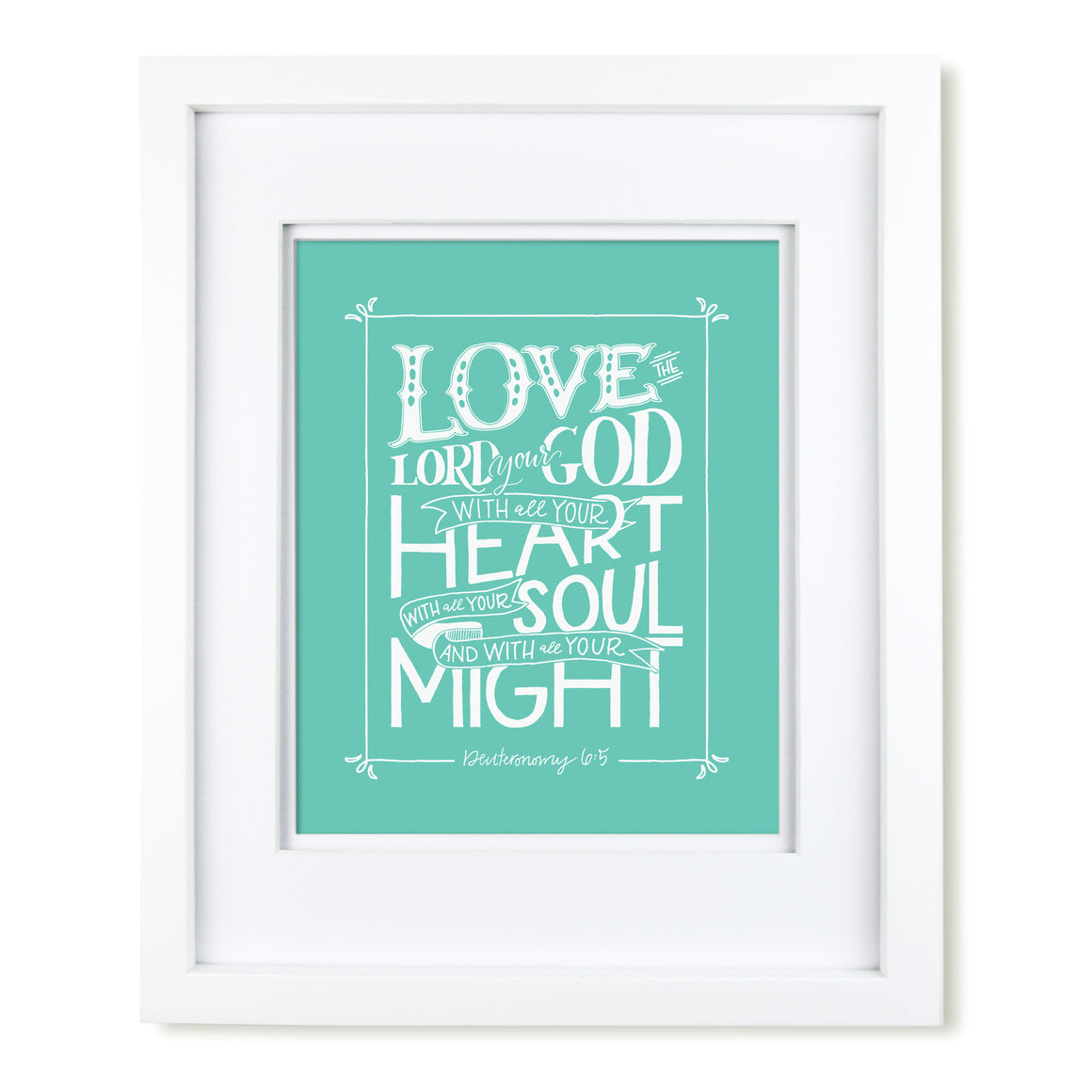 "Love the Lord" scripture art print