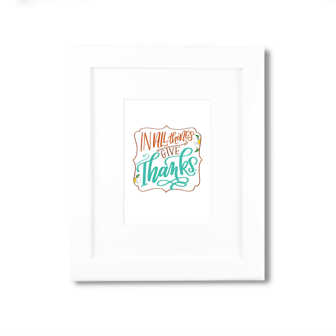 "In All Things Give Thanks" scripture art print