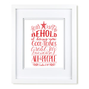 "Fear Not, Behold" [art print or canvas]
