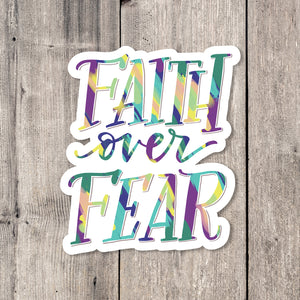 "Faith Over Fear" sticker card