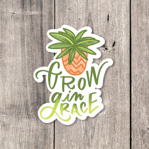 "Grow in Grace" sticker card