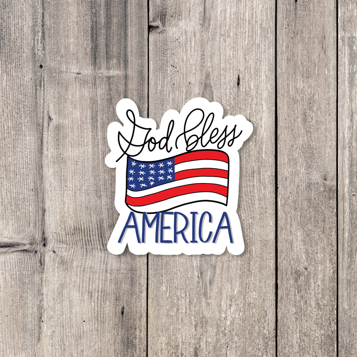 "God Bless America" sticker