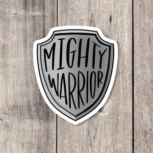 "Mighty Warrior" sticker card