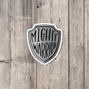 "Mighty Warrior" sticker