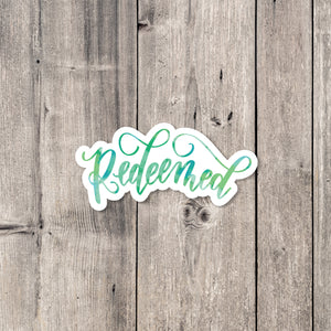 Redeemed sticker