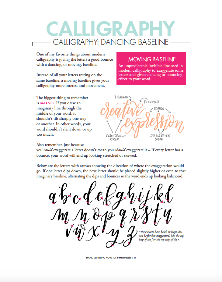 Hand Lettering How-To and Practice Guide (DIGITAL)
