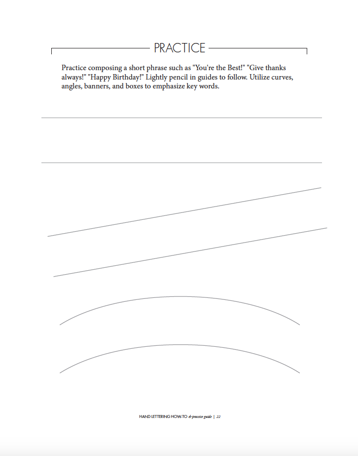 Hand Lettering How-To and Practice Guide (DIGITAL)