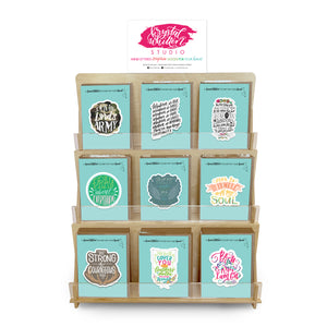 Sticker Card Display Rack (FILLED)