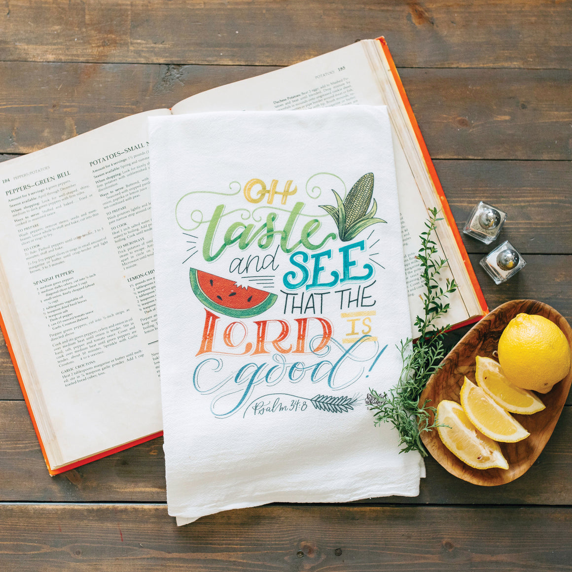 Oh Taste and See Tea Towel