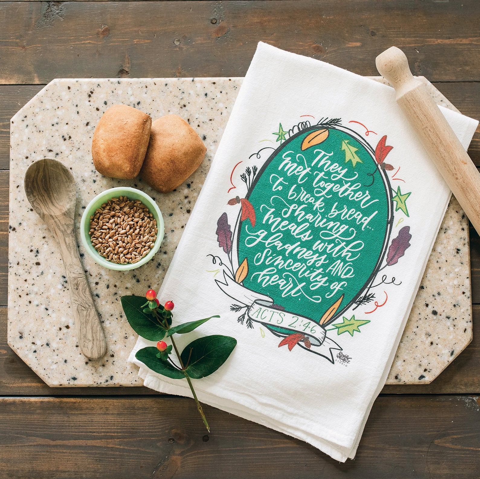 To Break Bread Tea Towel