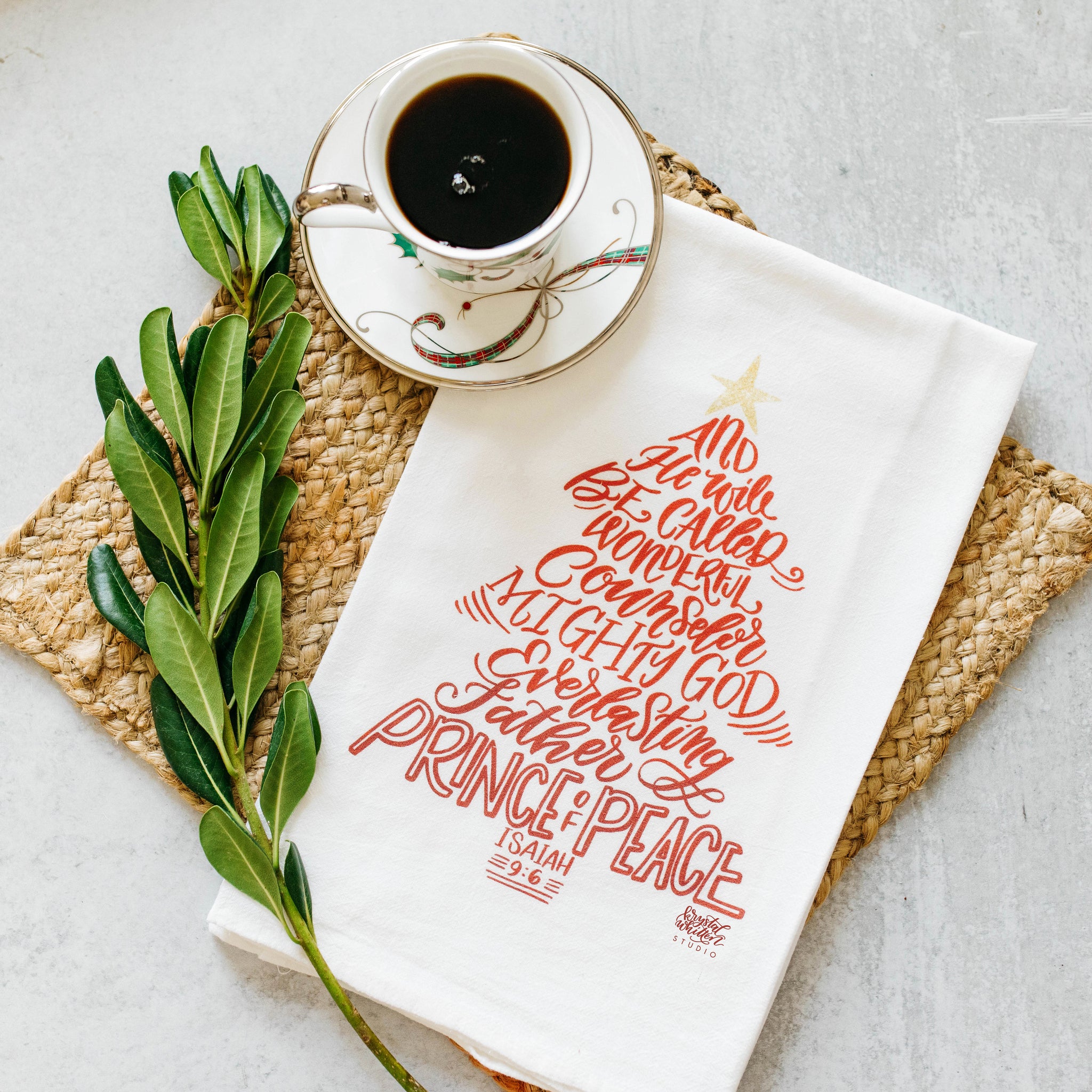 Wonderful Counselor Tea Towel - Krystal Whitten Studio