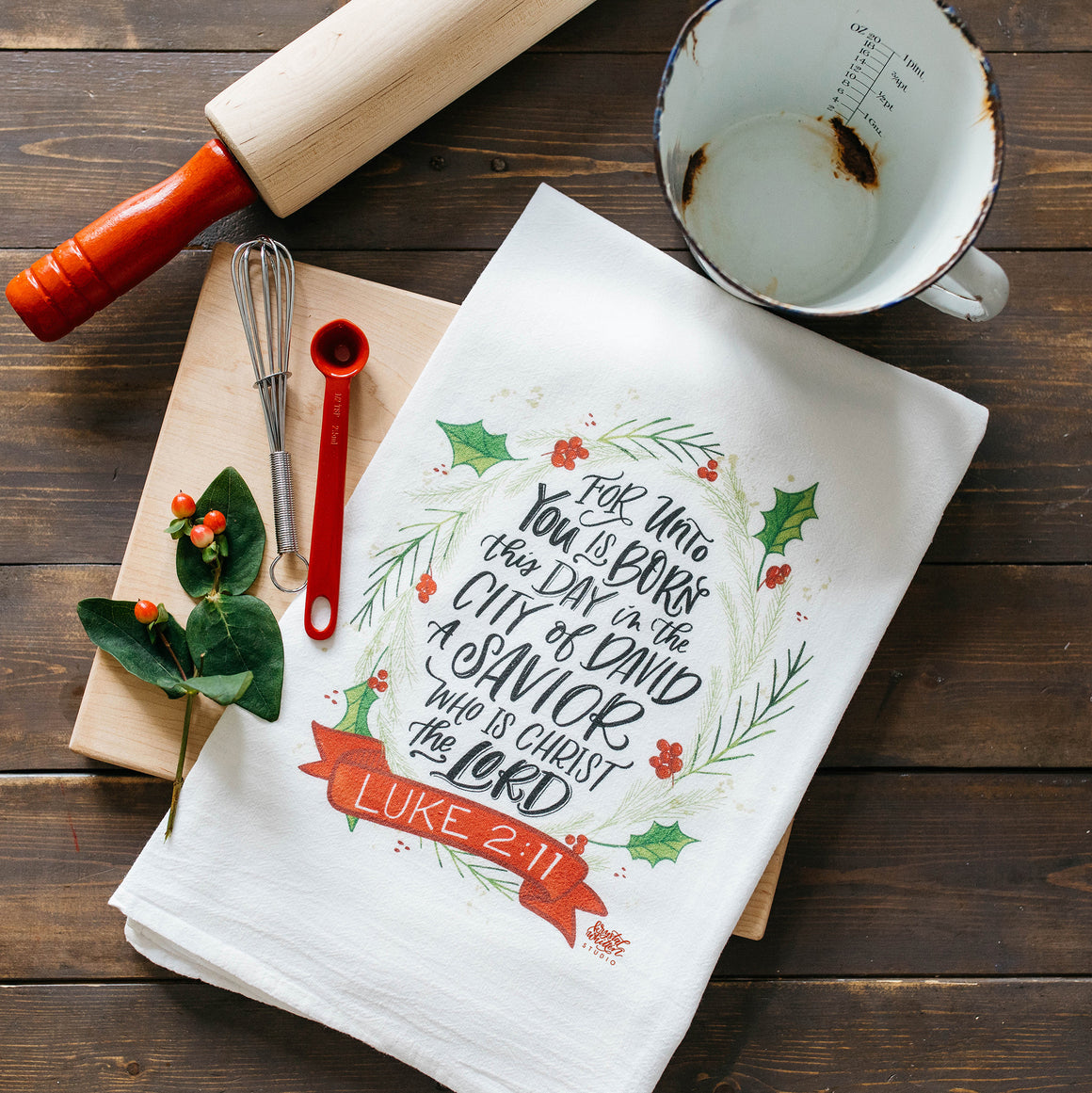 For Unto You is Born Tea Towel